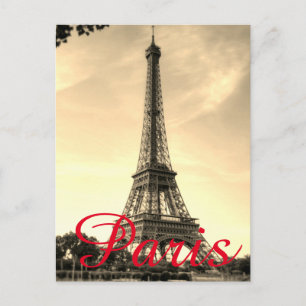 Sepia Eiffeltoren Paris Love City Travel Briefkaart