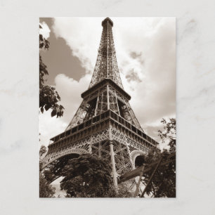 Sepia Eiffeltoren Romance Parijs Europa Briefkaart
