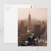 Sepia Empire State Building van Rockefeller Briefkaart (Voorkant / Achterkant)