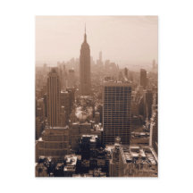 Sepia Empire State Building van Rockefeller