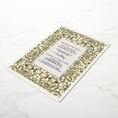 Sepia Floral Arabesque Faire-part de mariage - Foi (Rotation)