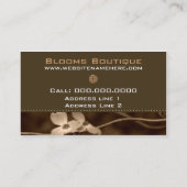 Sepia Floral Visitekaartjes (Achterkant)