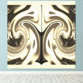 Sepia flow art canvas afdruk (Insitu (Houten vloer))