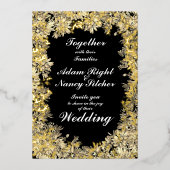 Sepia Flower Boarder sur Faire-part de mariage noi (Recto)