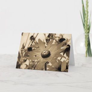 Sepia Flower Kaart