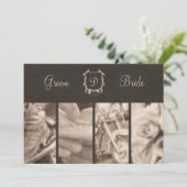 Sepia Fotografie Biker Weddenschap Kaart (Staand voorkant)