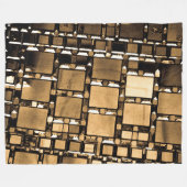 Sepia Geometric Mirrors Fleece Deken (Voorkant (Horizontaal))