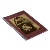 Sepia Gorilla Notitieboek (Rechterzijde)