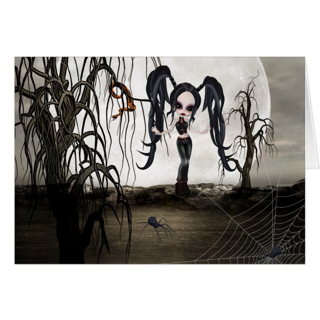 Sepia Gothic Girl (Voorkant Horizontaal)