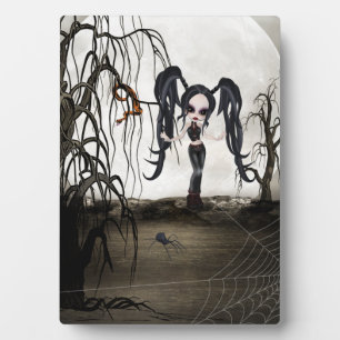 Sepia Gothic Girl Fotoplaat