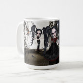 Sepia Gothic Girl Koffiemok (Voorkant links)