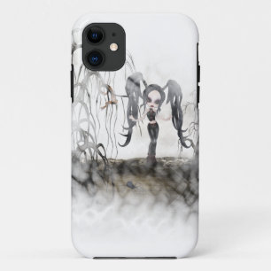 Sepia Gothic Girl Vignette iPhone 11 Hoesje