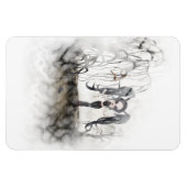 Sepia Gothic Girl Vignette Magneet (Horizontaal)