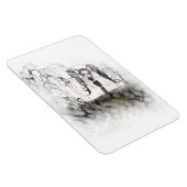 Sepia Gothic Girl Vignette Magneet (Rechterzijde)