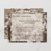 Sepia Grapevine Wedding/Handfasting Pentacle Suite Kaart (Voorkant / Achterkant)