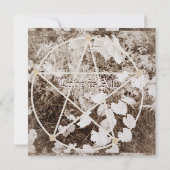 Sepia Grapevine Wedding/Handfasting Pentacle Suite Kaart (Achterkant)
