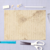  Sepia Handgeschreven brief Tissuepapier (Craft)