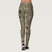 Sepia hiërogliefen leggings (Achterkant)