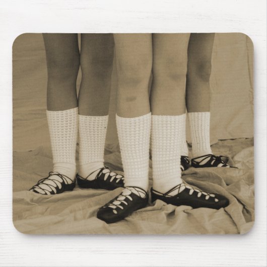 Sepia Irish Dance Soft Shoes Mousepad Muismat (Voorkant)