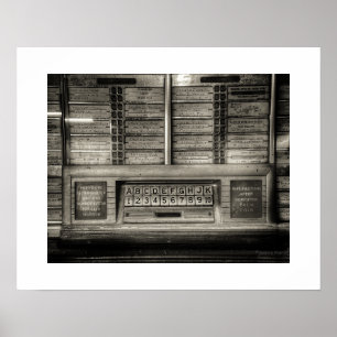 Sepia Jukebox Poster Print