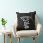 Sepia Kleur Basketbal Close-up Sierkussen (Stoel)