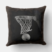 Sepia Kleur Basketbal Close-up Sierkussen (Achterkant)