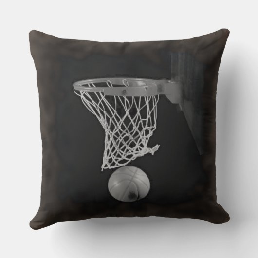 Sepia Kleur Basketbal Close-up Sierkussen (Achterkant)