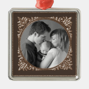 Sepia Lijst Metalen Ornament