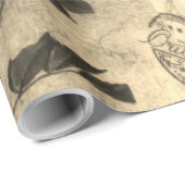 Sepia  Linen-pakpapier Cadeaupapier (Rol Hoek)