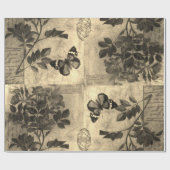 Sepia  Linen-pakpapier Cadeaupapier (Vlak)