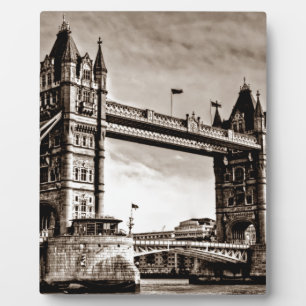 Sepia London Tower Bridge Fotoplaat