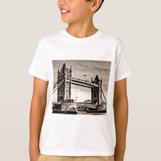  Sepia London Tower Bridge T-shirt (Voorkant)