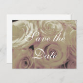 Sepia -look Rozen Save-the-date briefkaart (Voorkant / Achterkant)