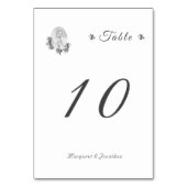 Sepia Maagd Maria Trouwtafel Nummer Kaart (Achterkant)