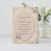 Sepia Mariage Daisy Invitation frontalier (Debout devant)