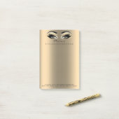 Sepia Metallic Makeup Naam Web Telefoonnummer Post-it® Notes (Op bureau)
