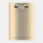 Sepia Metallic Makeup Naam Web Telefoonnummer Post-it® Notes (Voorkant)