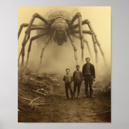  Sepia Monster: Oud 1900 kolossaal schepsel Poster