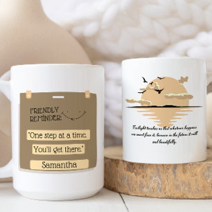 Sepia Motivatie Inspirerend Offerte en Gezegde Mok