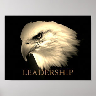  Sepia Motivatie leiderschap Eagle Eyes Poster