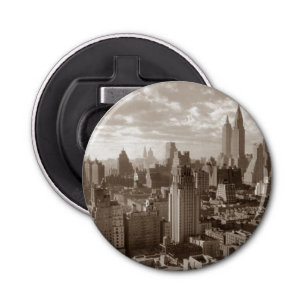 Sepia New York City Button Flesopener