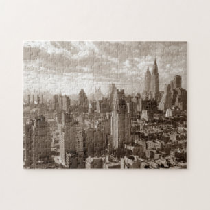 Sepia New York City Old Retro Legpuzzel