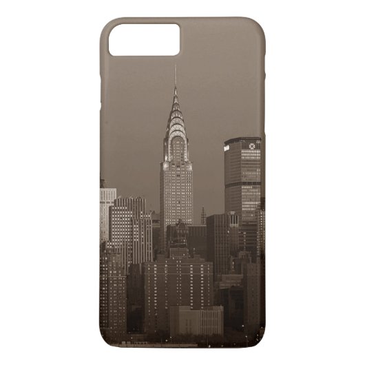 Sepia New York City Skyline Case-Mate iPhone Case (Achterkant)