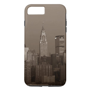 Sepia New York City Skyline iPhone 8 Plus / 7 Plus Hoesje