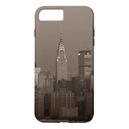 Sepia New York City Skyline Case-Mate iPhone Case (Achterkant)