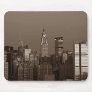 Sepia New York City Skyline Muismat