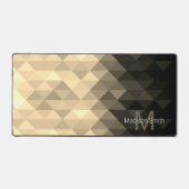 Sepia noir triangle géométrie motif Monogramme (Recto)