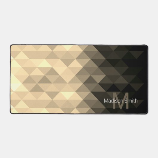 Sepia noir triangle géométrie motif Monogramme (Recto)