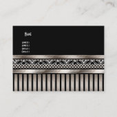 Sepia noire Art Déco carte de visite (Dos)