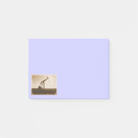 Sepia Oil Well Pumping Unit (cornflower blauw) Post-it® Notes (Voorkant)